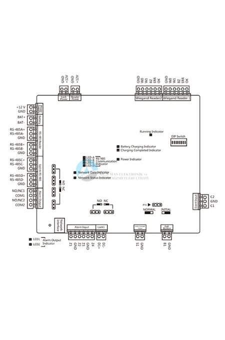 Hikvision DS-K2600-G Tek kapılı Geçiş Kontrol Paneli 